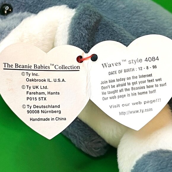 Ty Beanie Baby Lot of 6 Ocean Beanbag Plush Stuffed Animals Fish Walrus Crab 90s - Picture 5 of 15